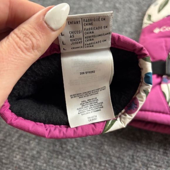 COLUMBIA Girls Pink Core II Mitten Winter Snow Mitten size: Youth Large - Picture 6 of 7